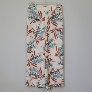 ASOS River Island Pant Womens 10 High Waist Wide Leg Palazzo Tropical Floral